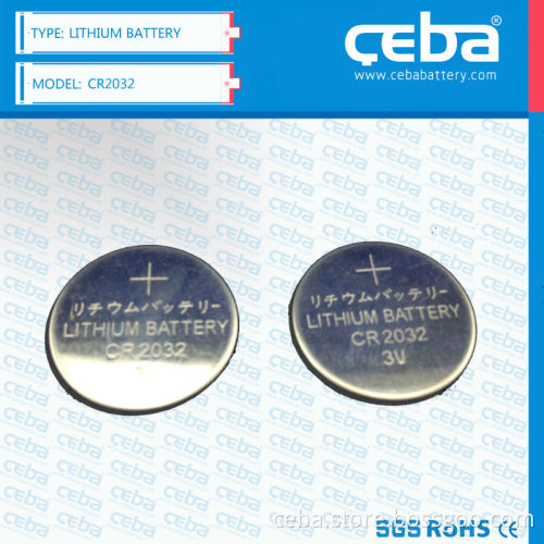 Lithium 3V button cell battery CR2032 high quality